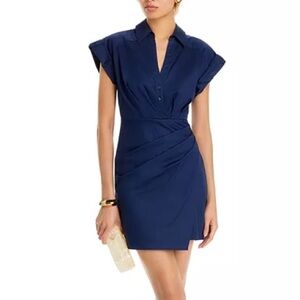 VERONICA BEARD - Lorenza Cotton-Blend Mini Shirt Dress